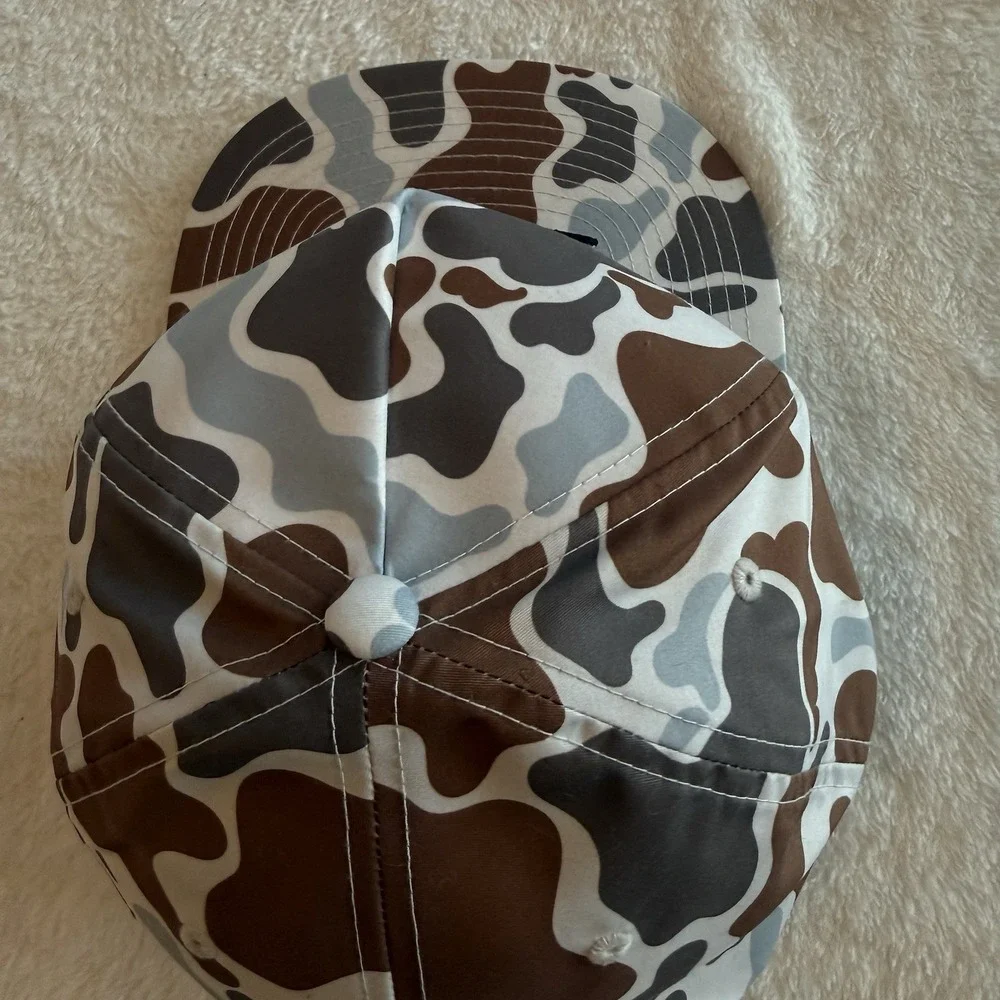 Rare Vexil Camo Hat Snap Back Cap OSFA Visor Cord Patch Stitching Panel EUC